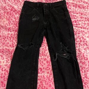 Black Distressed Jeans